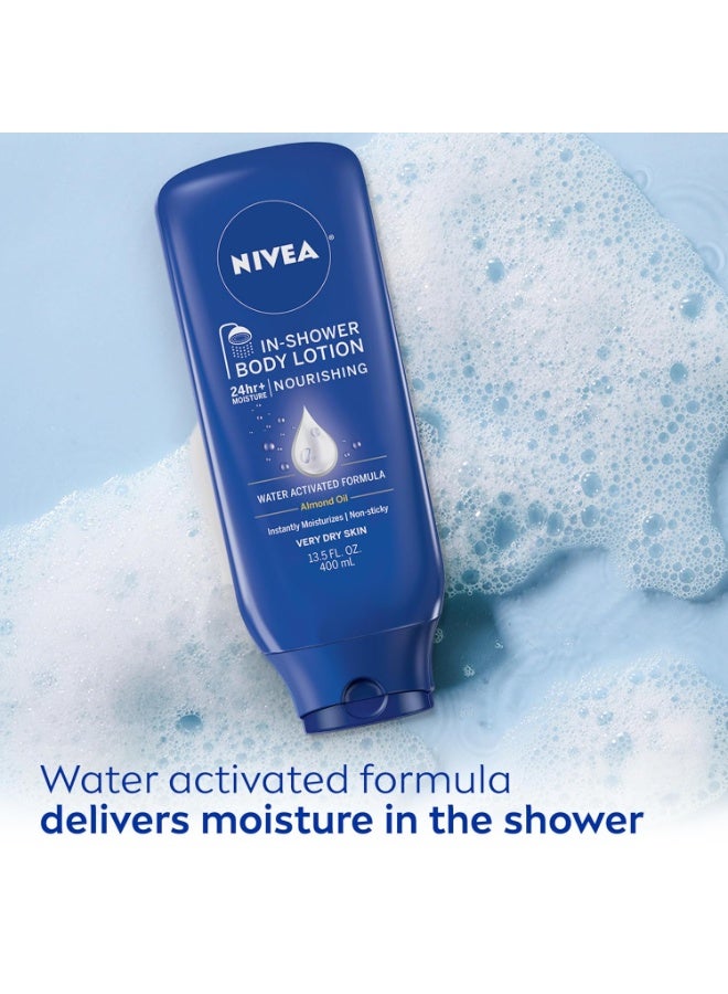 Nivea Beiersdorf Inc Nivea Body In Shower Nourishing Body Lotion For Dry Skin,400 ml (Pack of 1) - Image 3
